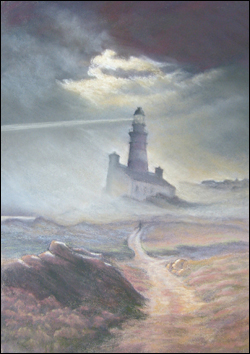Painting of Cape Agulhas lighthouse